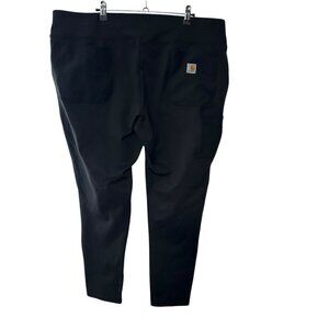 Carhartt Fitted Force Leggings Women's Size 2X XXL 20 Black Utility Workwear EUC
